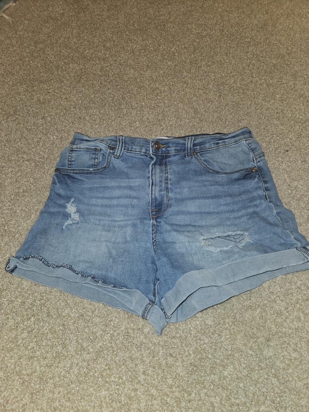 High-Rise Light Blue Denim Women's Shorts- RE generation 13/31